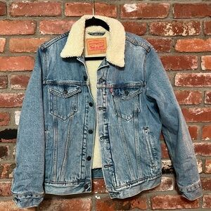 Levi's Light Blue Denim Jacket with Sherpa Lining